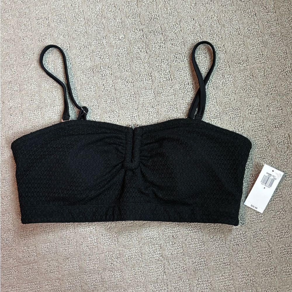 NWT Old Navy Women's Textured Bandeau Bikini Top with Removable Straps, Small